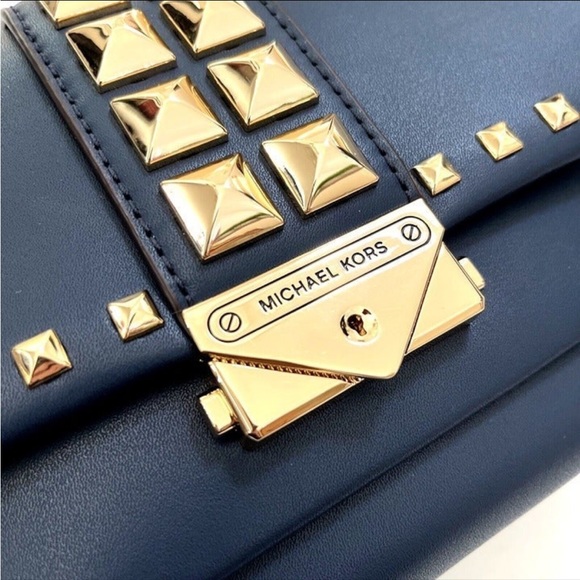 Michael Kors Cece Medium Studded Faux Leather Shoulder Bag - Picture 13 of 14